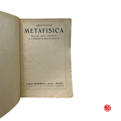 Matematica - Aristotele - Metafisica - Milano
