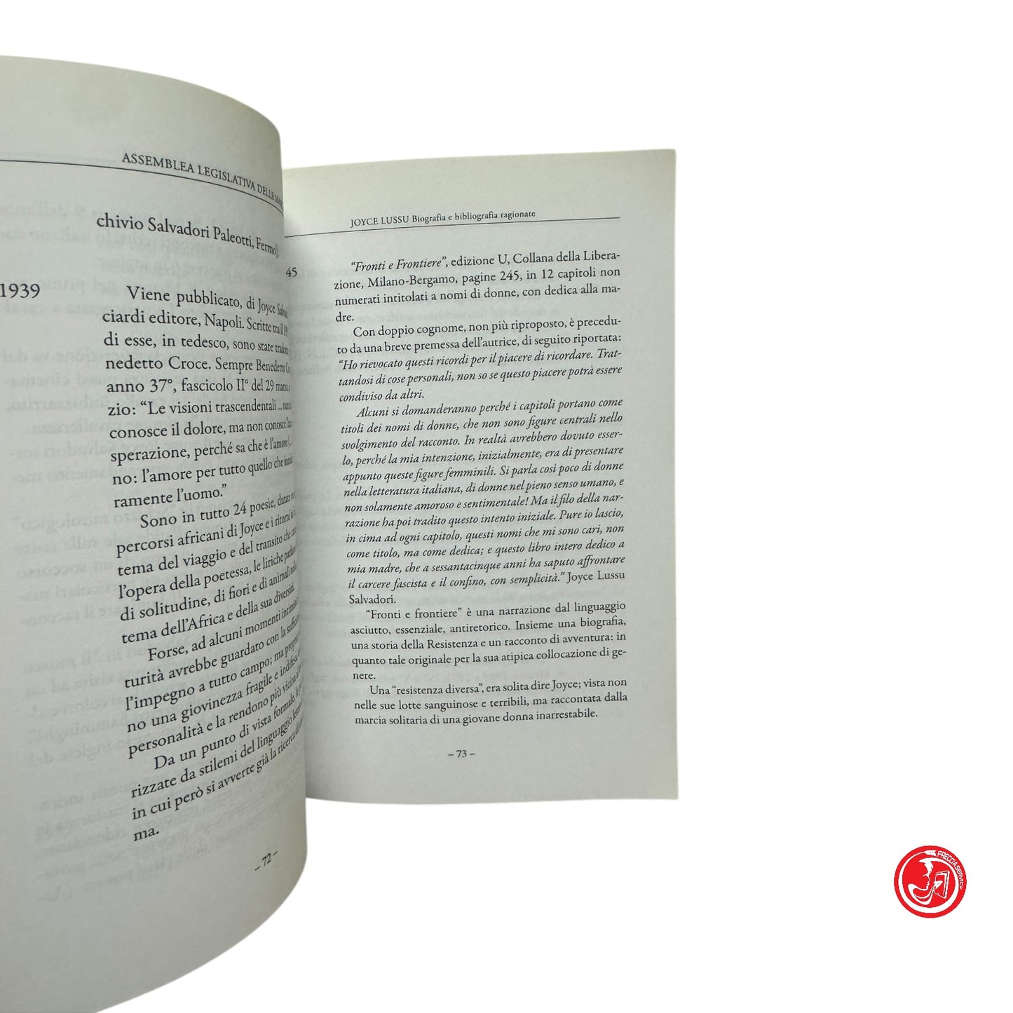 Saggistica / Biografia - J. Lussu - Biografia e bibliografia ragionate