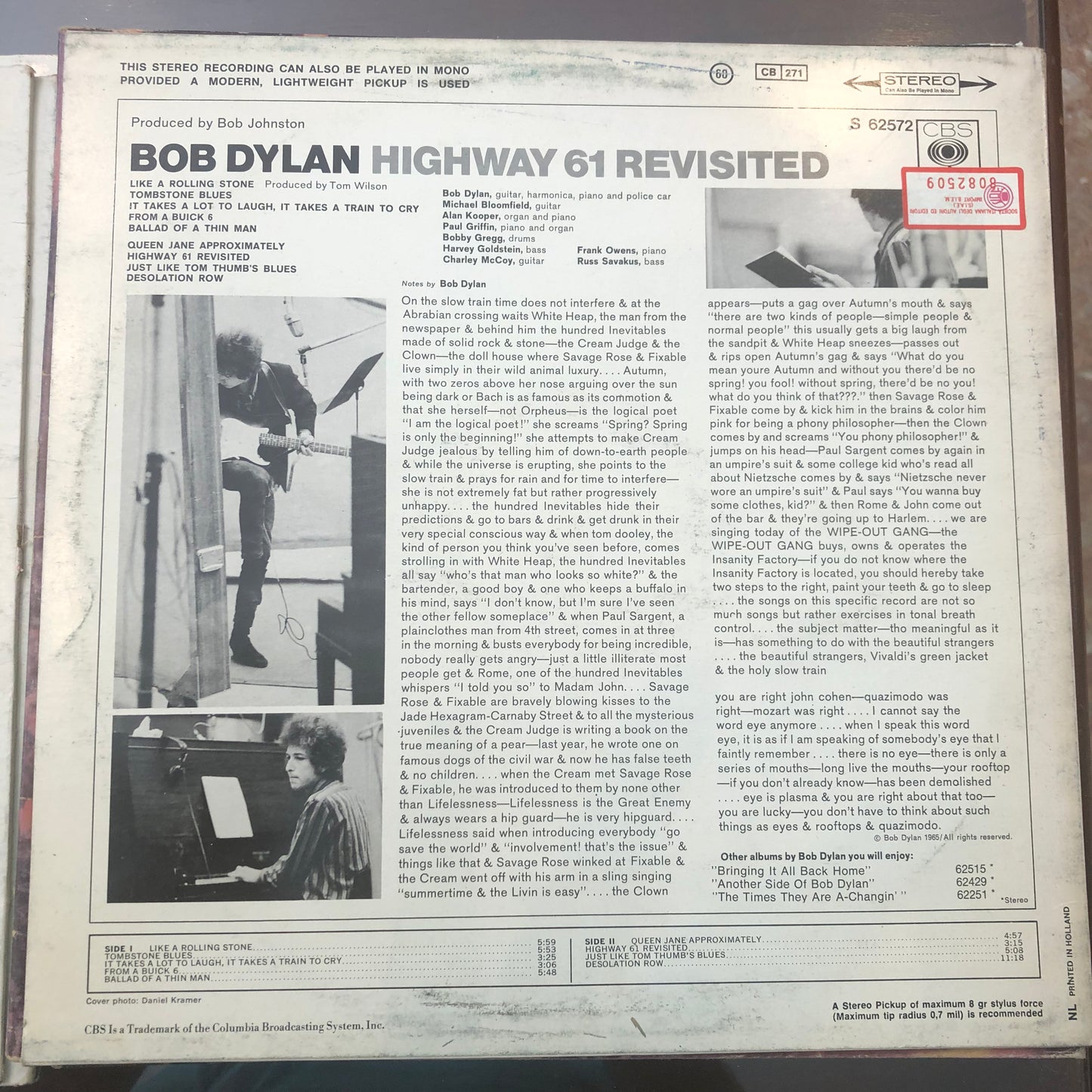 VINILE - BOB DYLAN - HIGHWAY 61 REVISITED