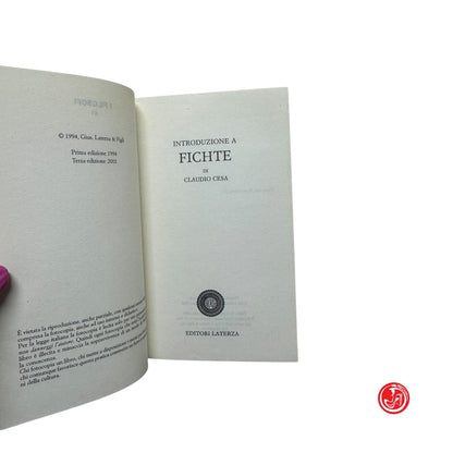 Saggio - F - Fichte - di Claudio Cesa