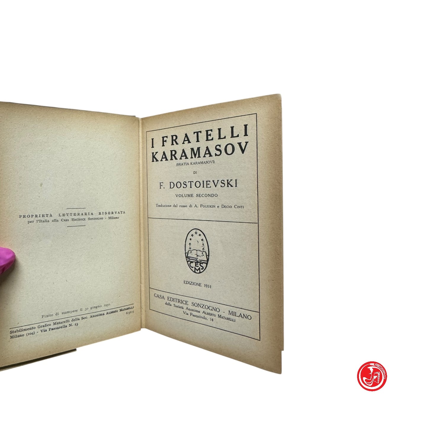 Collezione - F. Dostoievski - I fratelli Karamasov volume primo e secondo