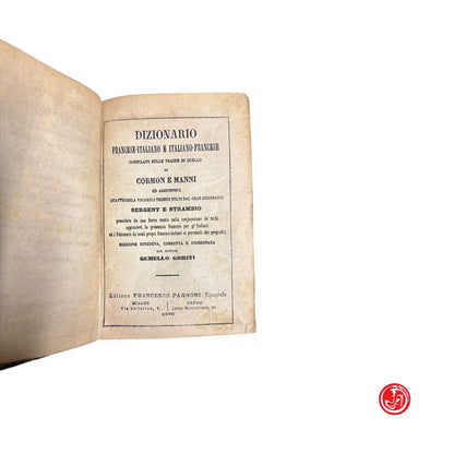 Libri antichi - Dizionario francese-italiano e italiano-francese 1875