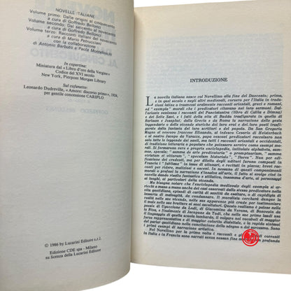 Letteratura italiana / Antologia - Novelle italiane - Dalle origini al Cinquecento