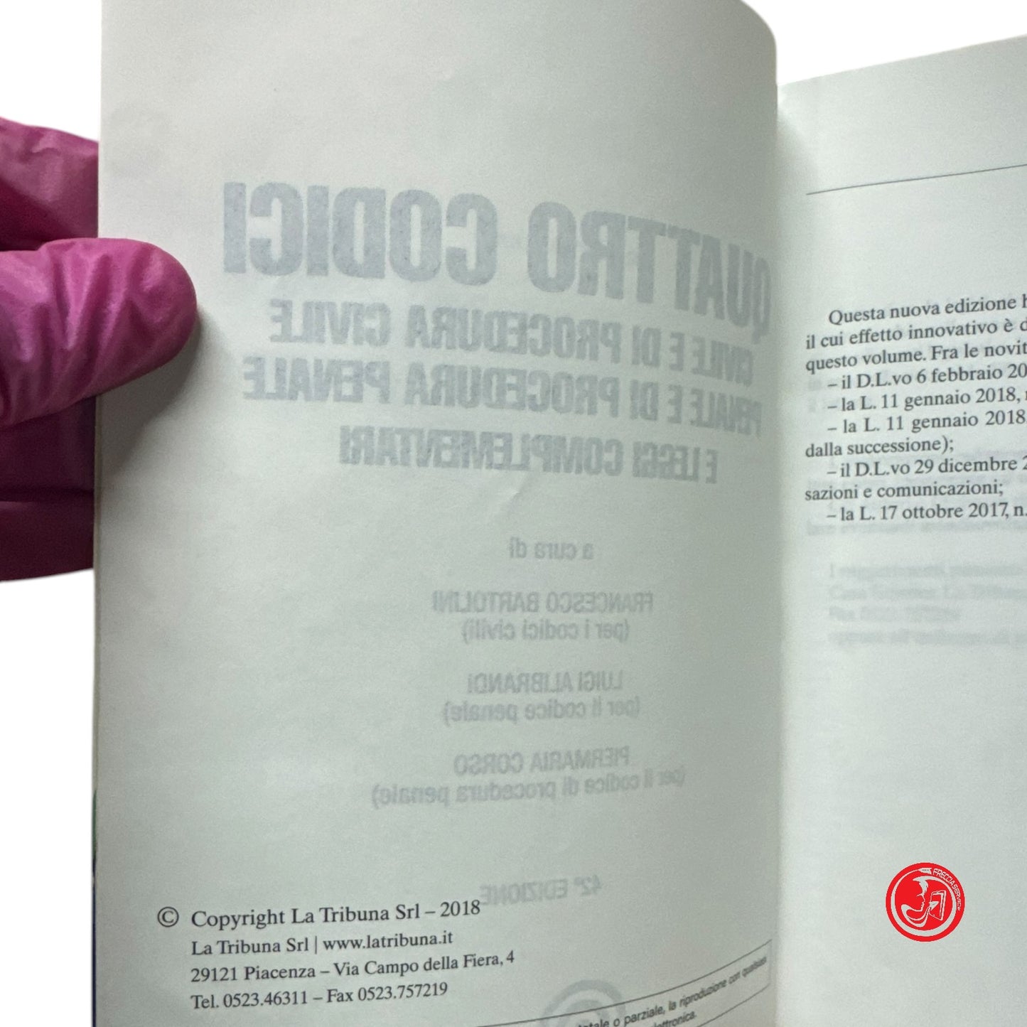 Giuridico - Quattro codici Civile e di procedura civile Penale e leggi complemen