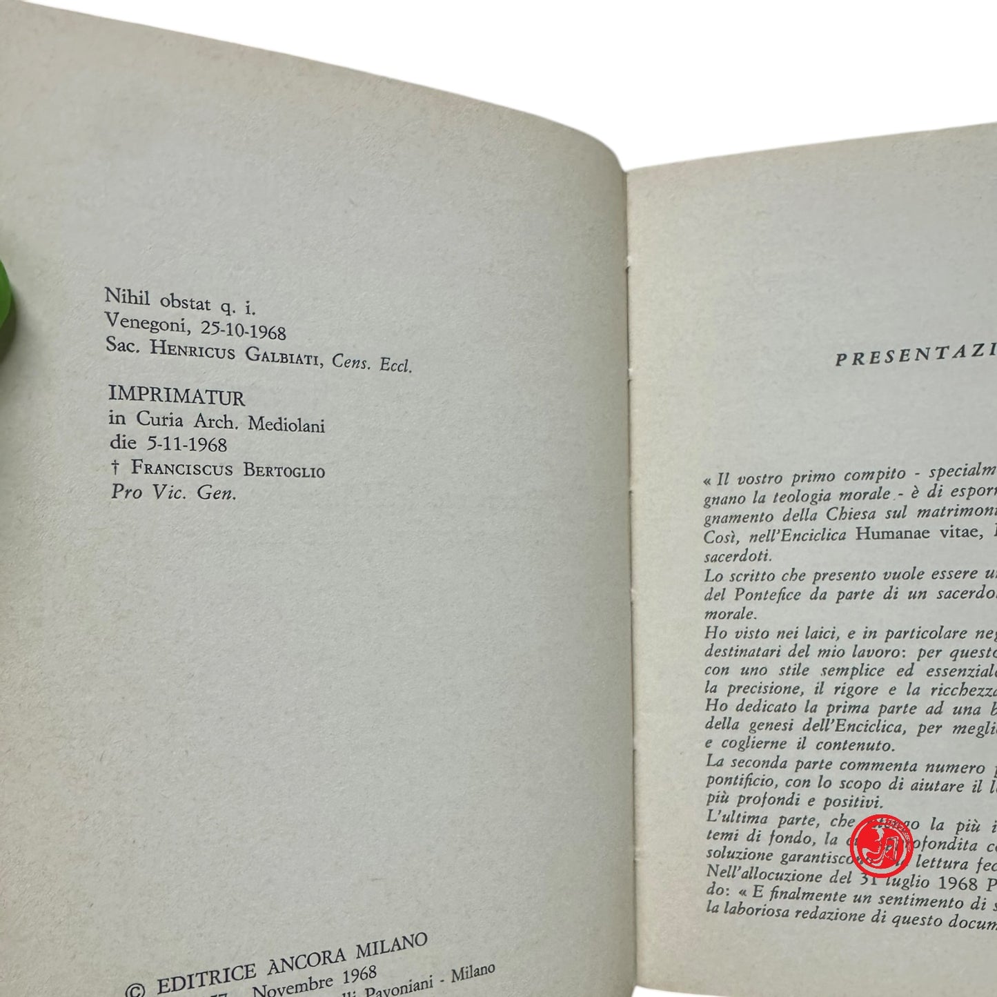 Religione - D. Tettamanzi - Humanae Vitae - Commento all'enciclica sulla regolaz