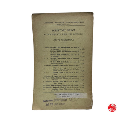 Letteratura classico - Omero - Il libro I dell'Iliade - Torino 1914