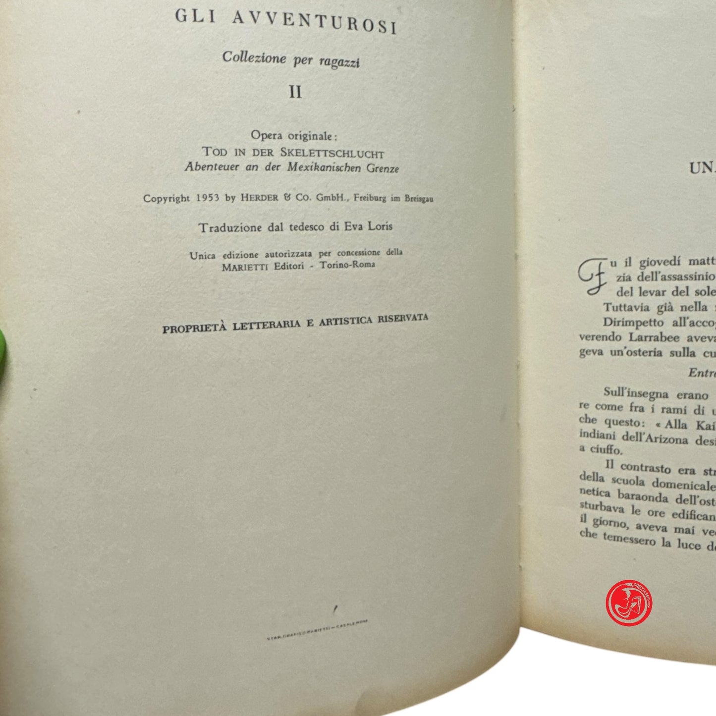 Ragazzi -  H. Kranz - Nella gola degli apaches - Fratelli fabbri editori