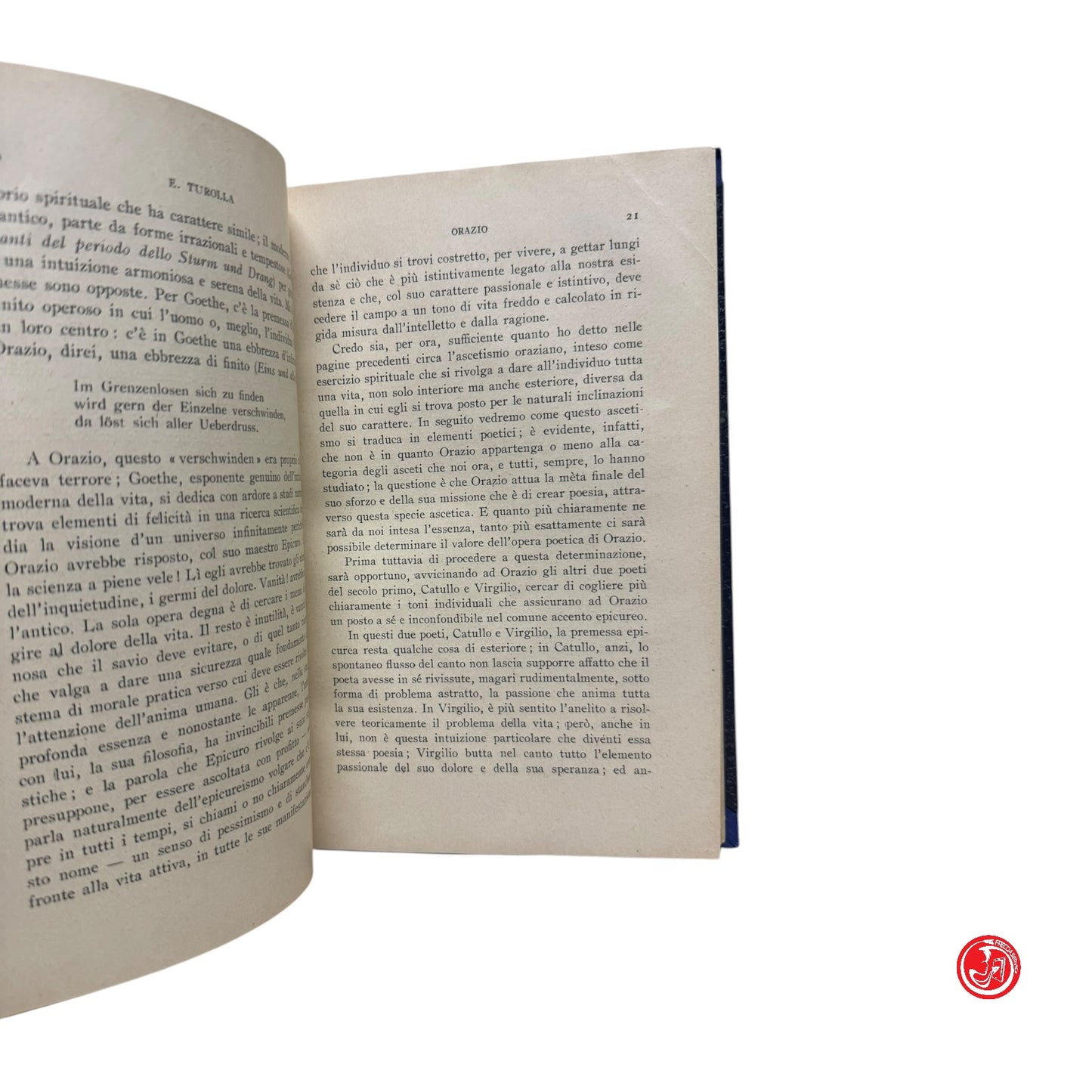 Letteratura antica - E. Turolla - Orazio
