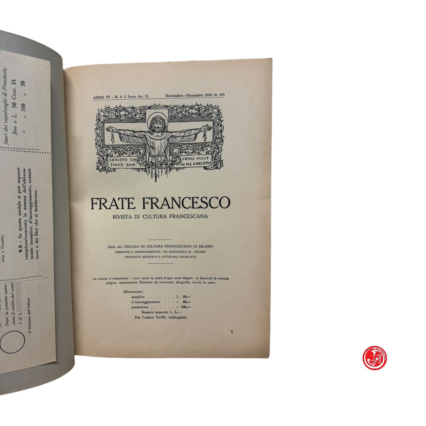 Religione - Rivista di cvltvra francescana - Frate Francesco