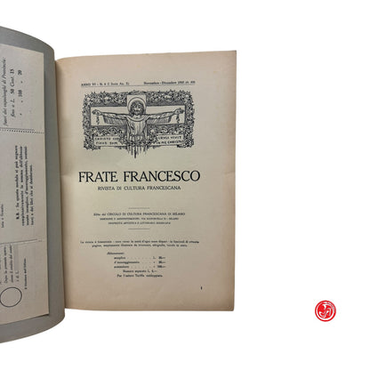 Religione - Rivista di cvltvra francescana - Frate Francesco