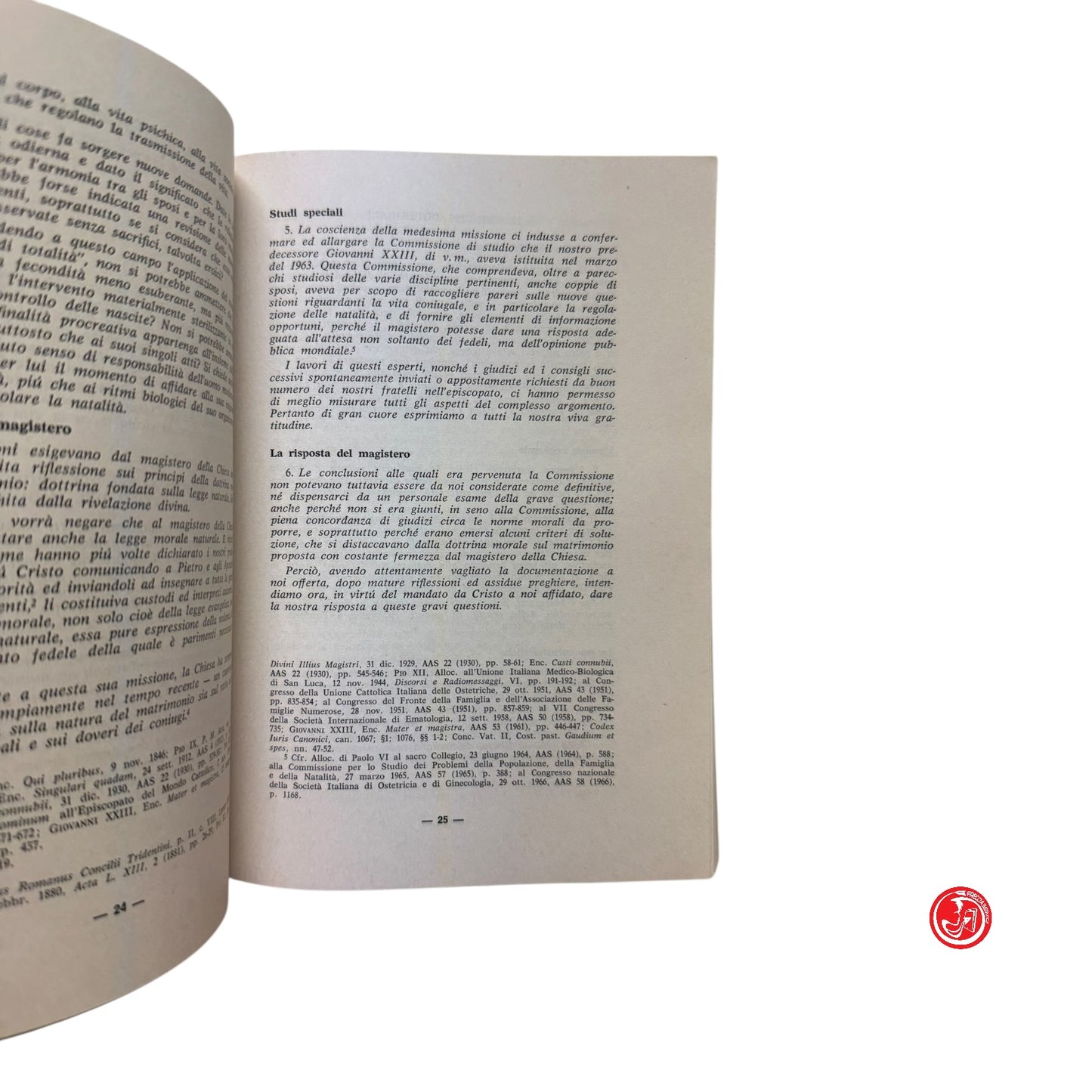 Religione - Aggiornamenti sociali - La Humanae vitae