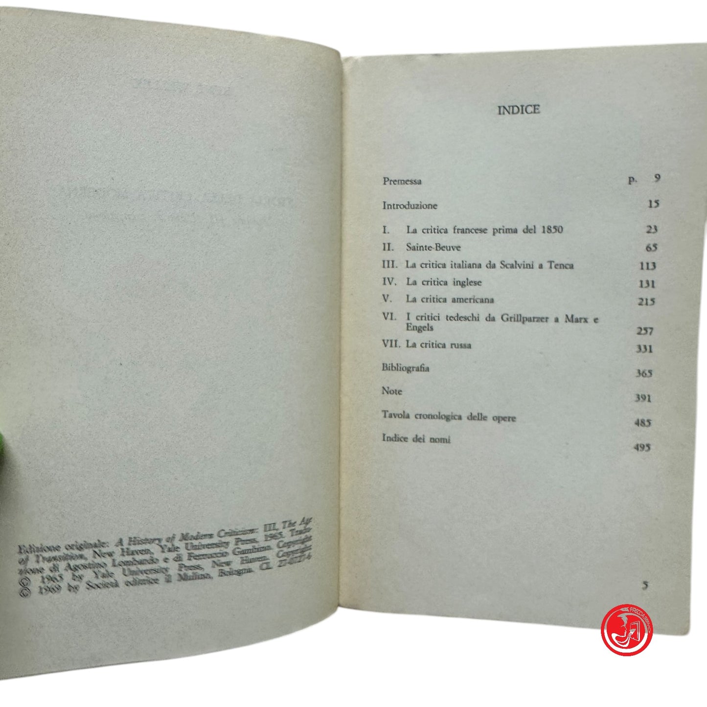 Critica letteraria - R. Wellek - Storia della critica moderna - volume III