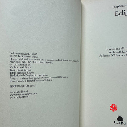Romanzo - S. Meyer - Eclipse