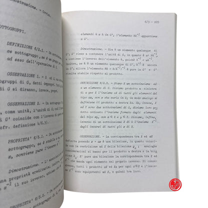 Matematica - D. C. Demaria - Elementi di algebra - Torino, 1971
