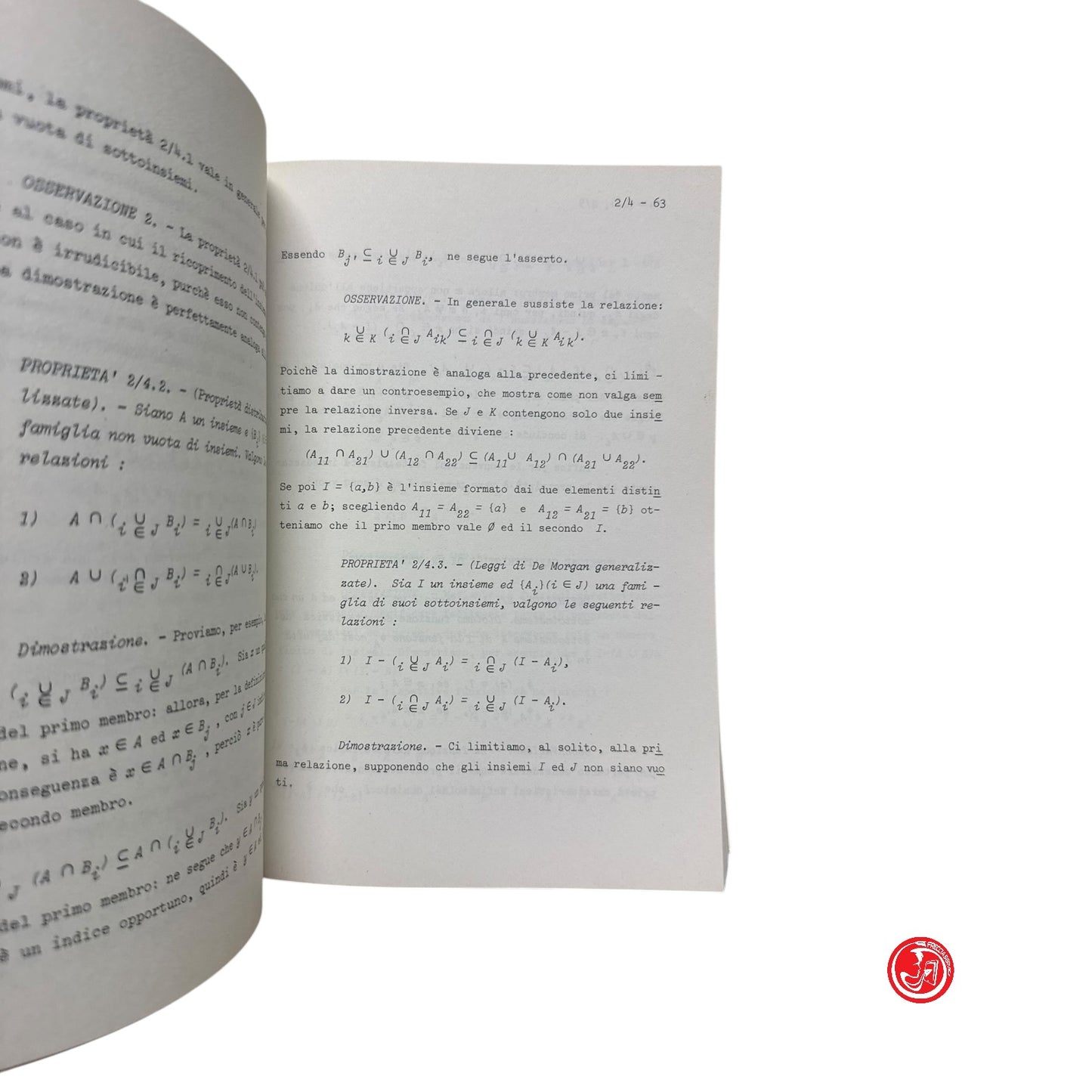 Matematica - D. C. Demaria - Elementi di algebra - Torino, 1971