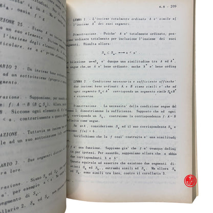 Matematica - D. C. Demaria - Topologia generale Volume 1 e 2 - Torino, 1967