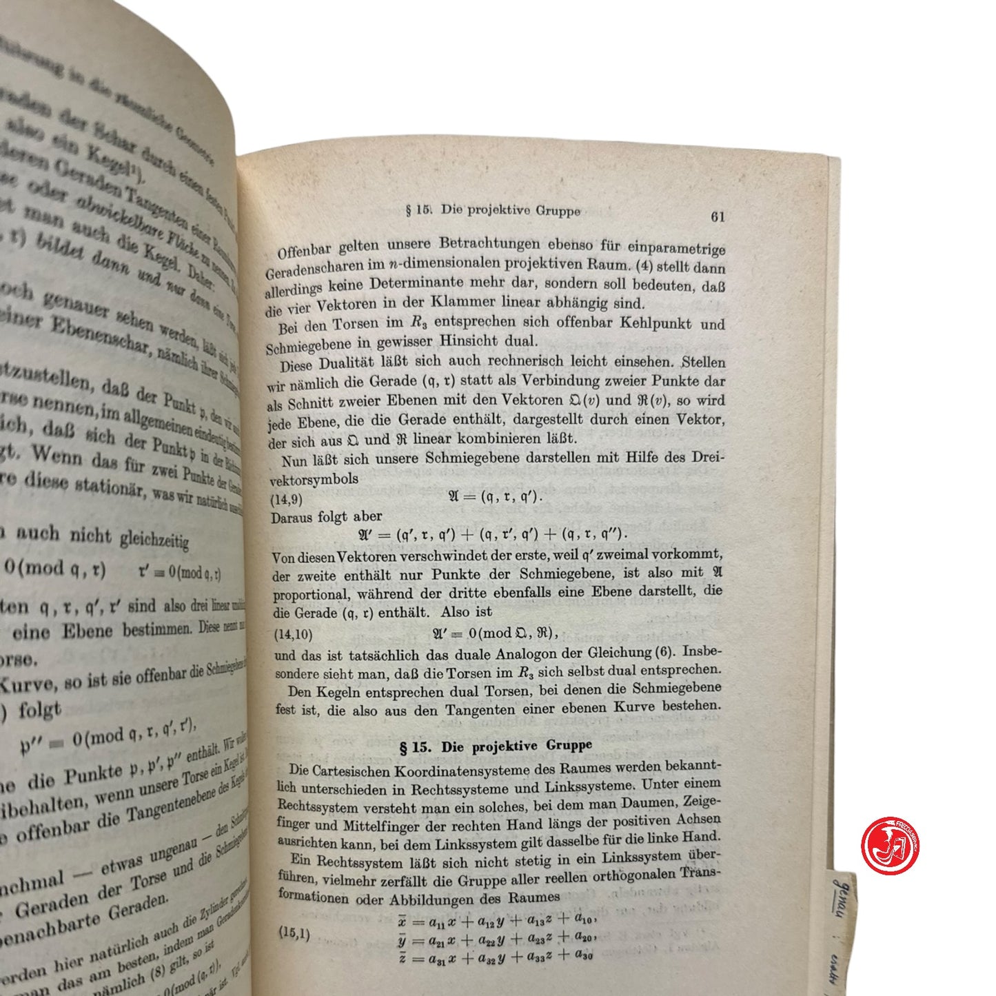 Matematica - Gerrit Bol - Projektive differential-geometrie - Vol. 1 e 2