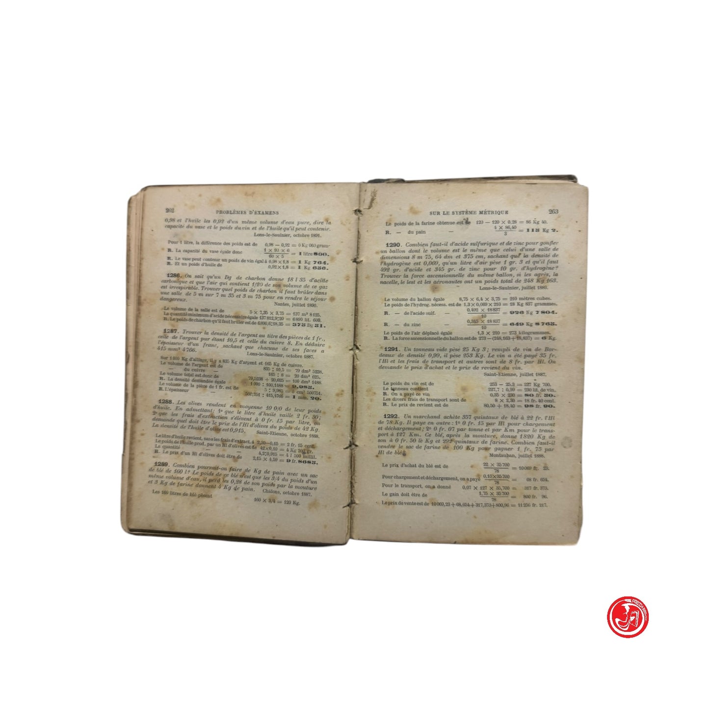 Libri antichi - Solutions raisonnees des Exercices et problemes, 1894