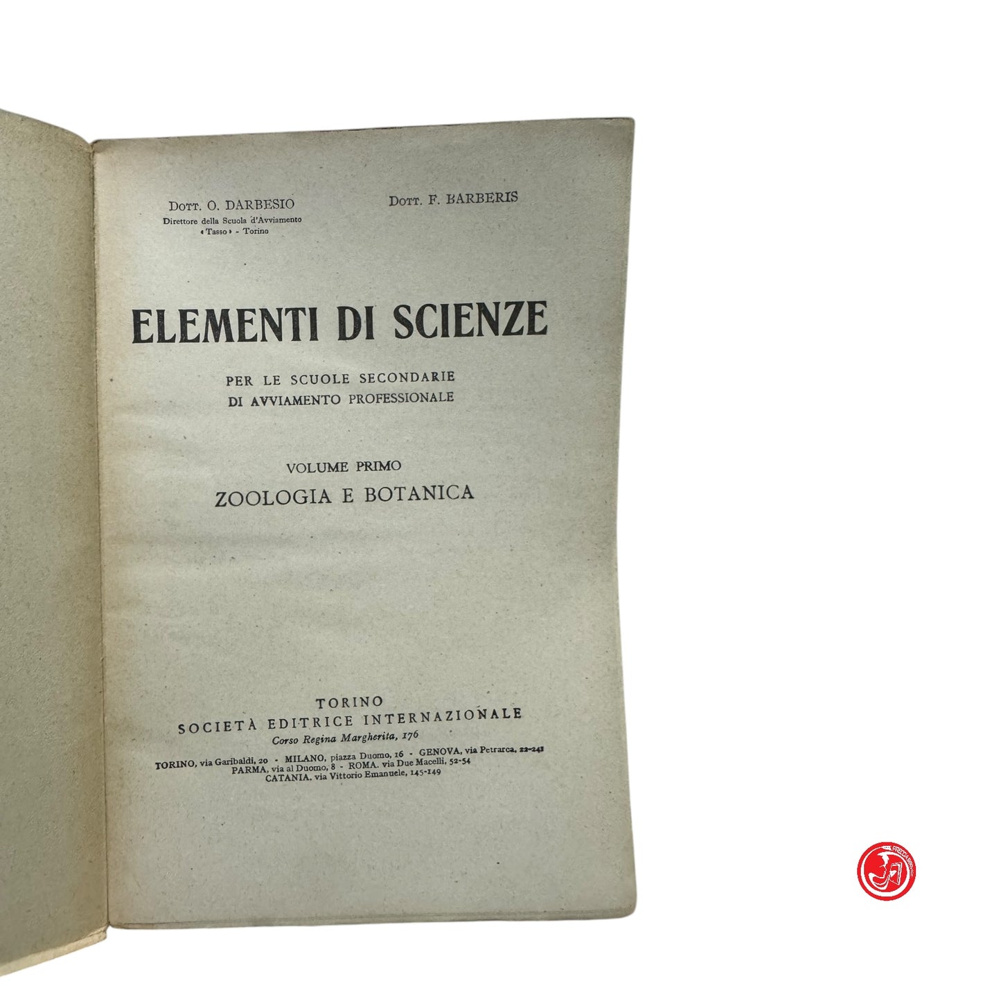 Libri di testo - Elementi di scienze Vol. 1 Zoologia e botanica