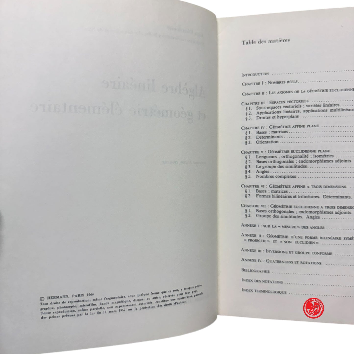 Matematica - J. Dieudonné - Algebre lineaire et geometrie elementaire