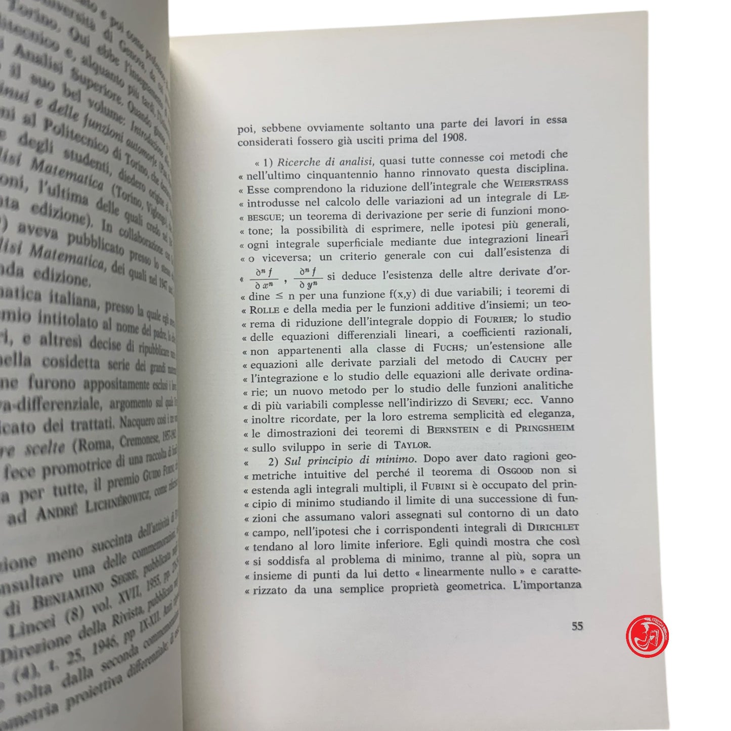 Matematica - Terracini - Ricordi di un matematico - un sessantennio di vita univ