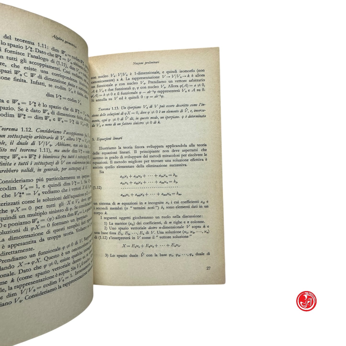 Matematica - E. Artin - Algebra geometrica