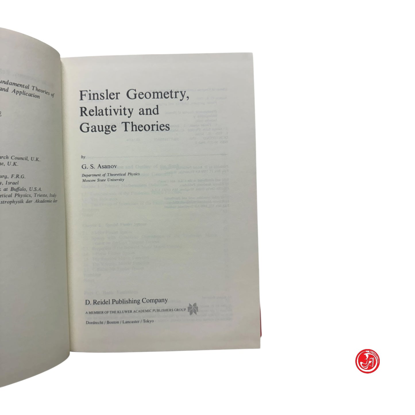 Matematica - G.S. Asanov - Finsier Geometry, Relativity and Gauge Theories