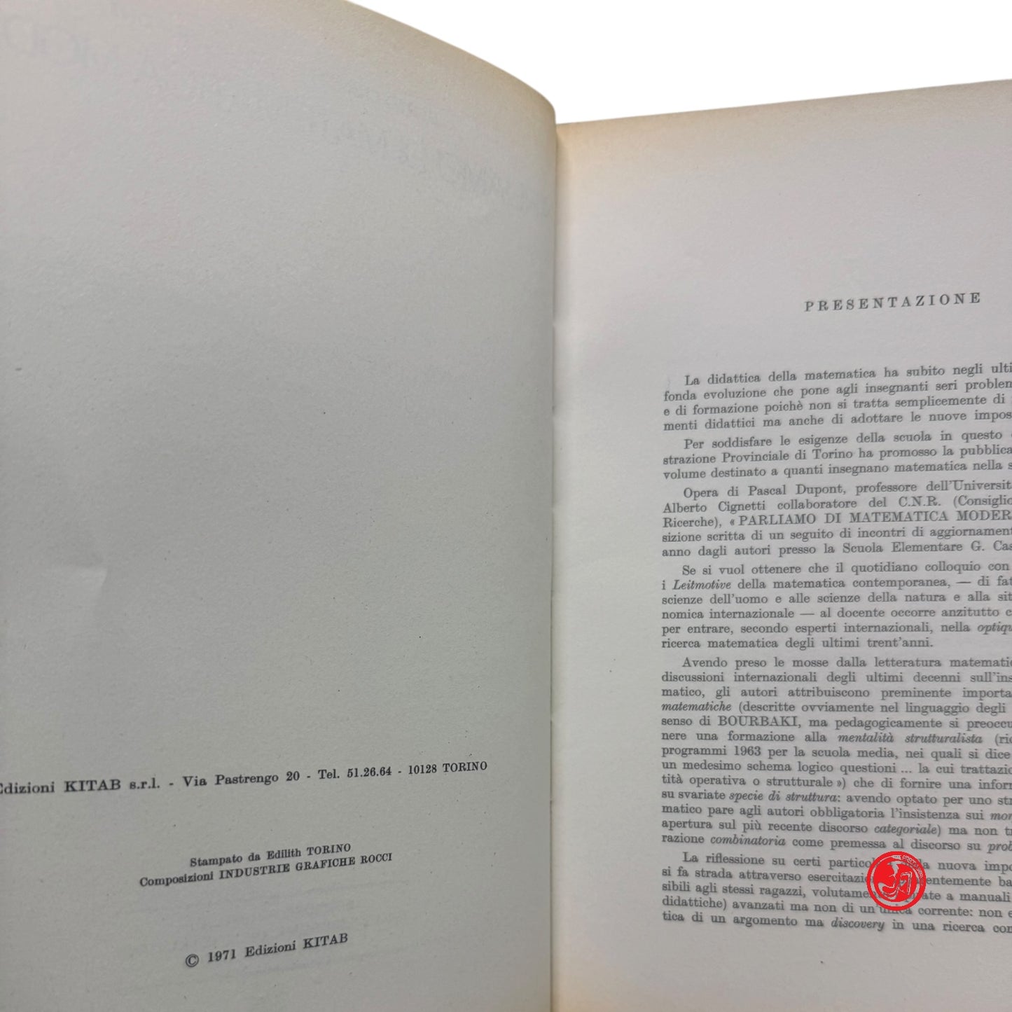 Matematica - A. Cignetti e P. Dupont - Parliamo di matematica moderna