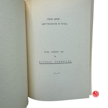 Matematica - P. Dupont - Primo incontro con la ricerca opertaiva