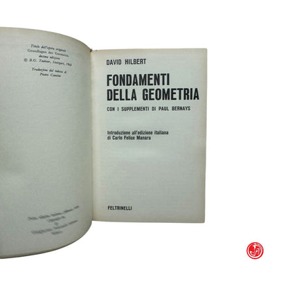 Matematica - Hilbert - Fondamenti della geometria - Feltrinelli
