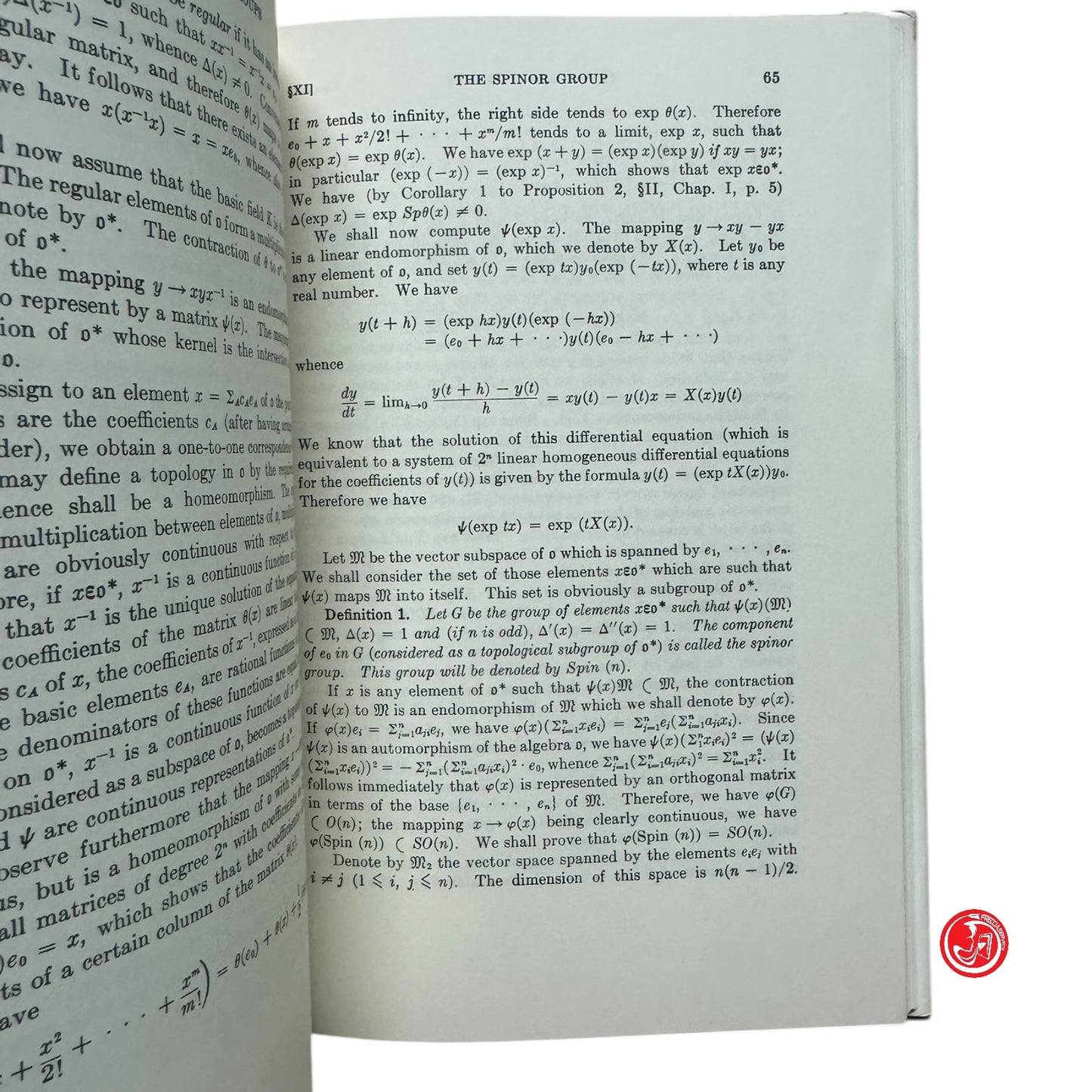 Matematica - C. Chevalley - Theory of lie groups