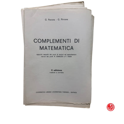 Matematica - G. Perone G. Pirrone - Complementi di matematica II edizione