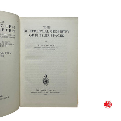 Matematica - H. Rund - The differential geometry of finsler spaces