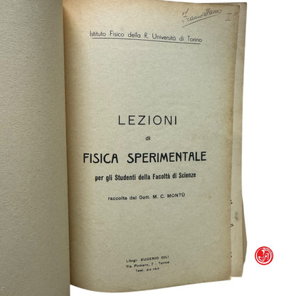 Libro di testo - Lezioni di fisica sperimentale