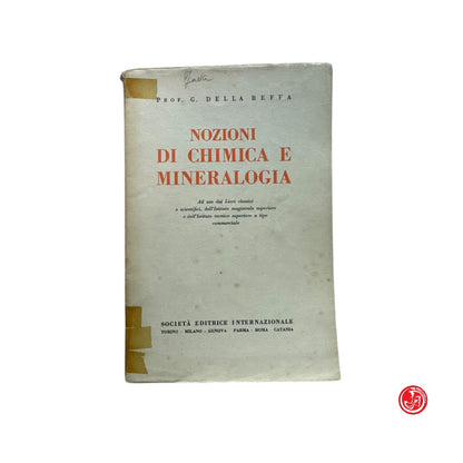 Libro di testo - Nozioni di chimica e mineralogia