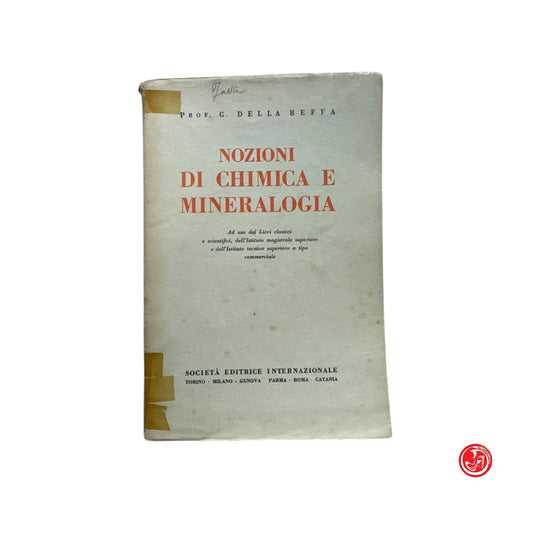 Libro di testo - Nozioni di chimica e mineralogia