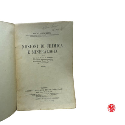 Libro di testo - Nozioni di chimica e mineralogia
