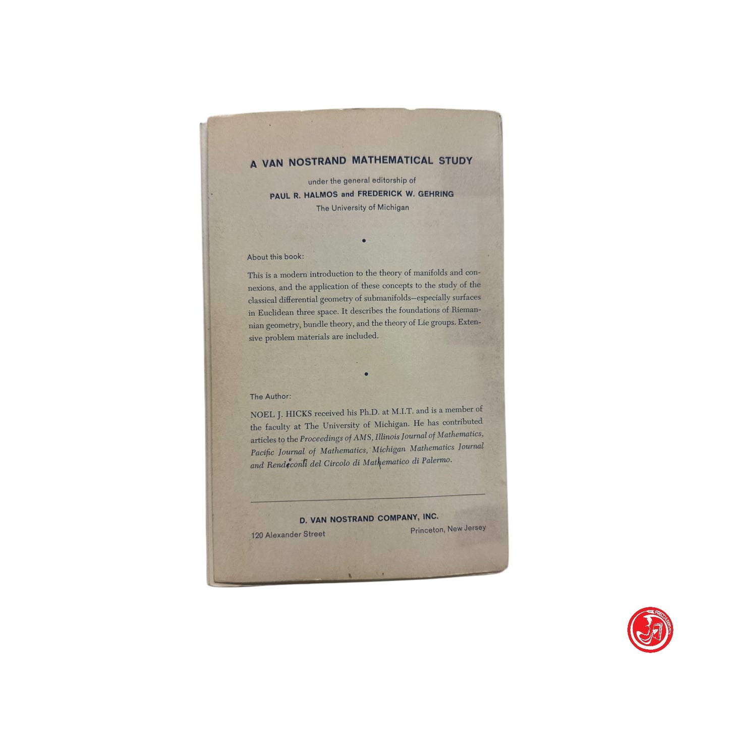 Matematica - N. J. Hicks - notes on Differential geometry