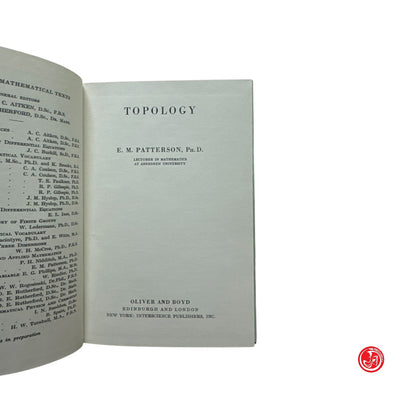 Matematica - E. M. Patterson PhD - Topology