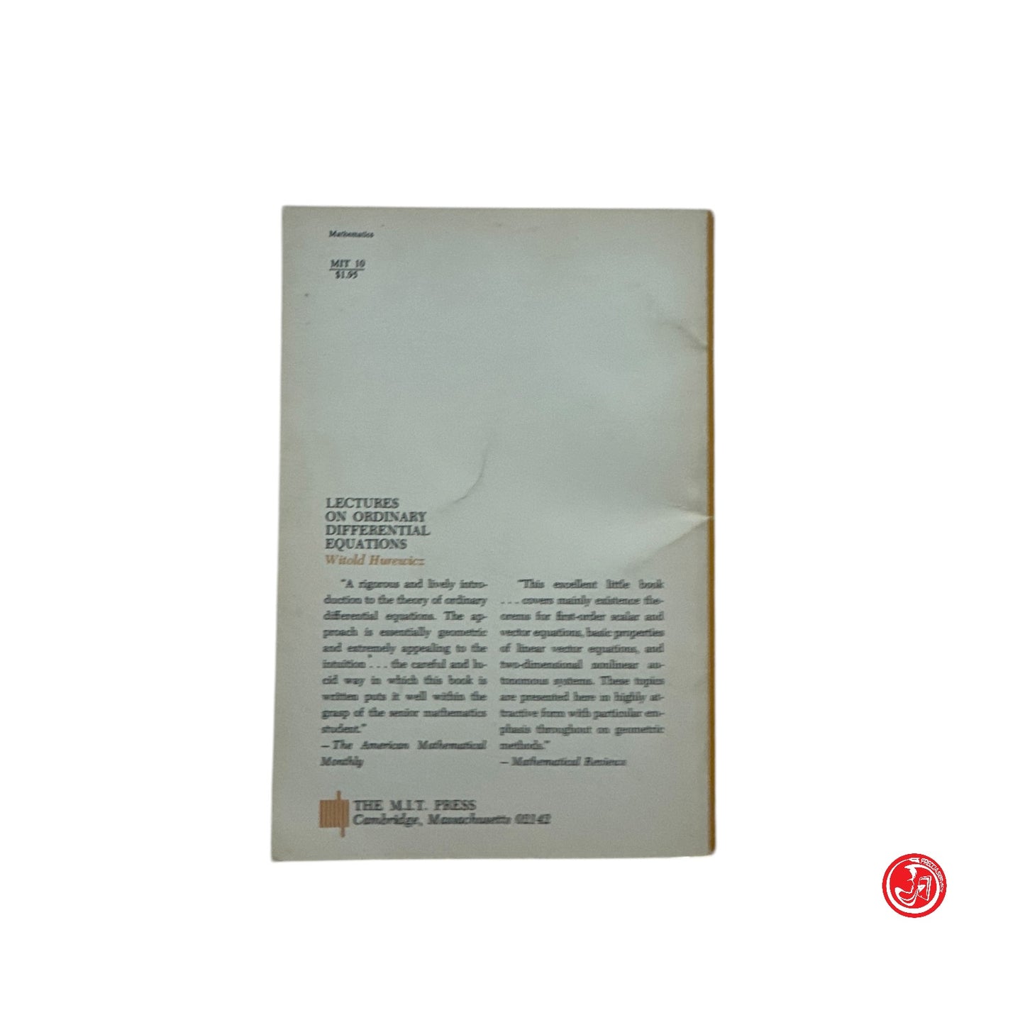 Matematica - W. Hurewiez - Lectures on ordinary differential equations