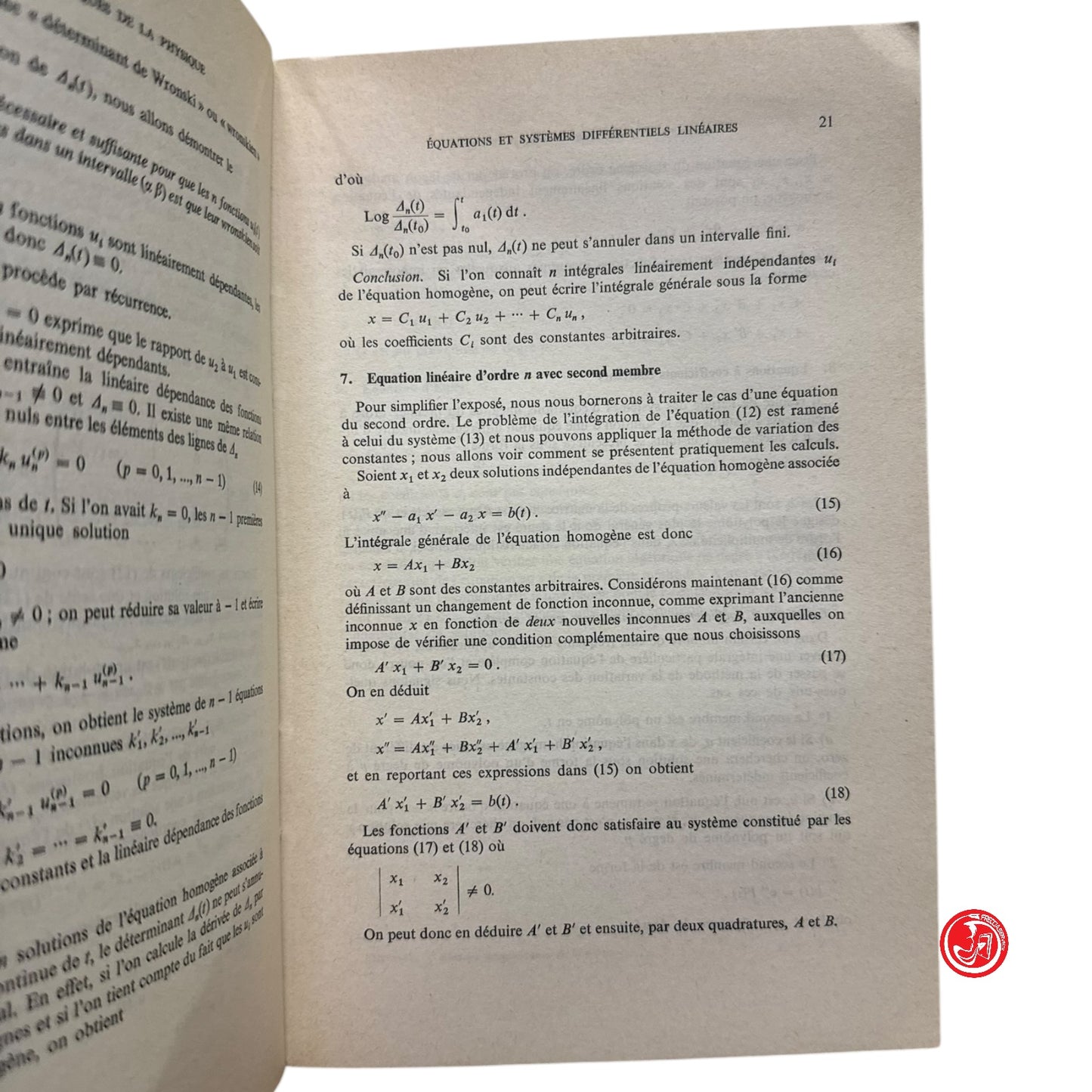 Matematica - M. Decuyper - Modèles mathématiques de la physique