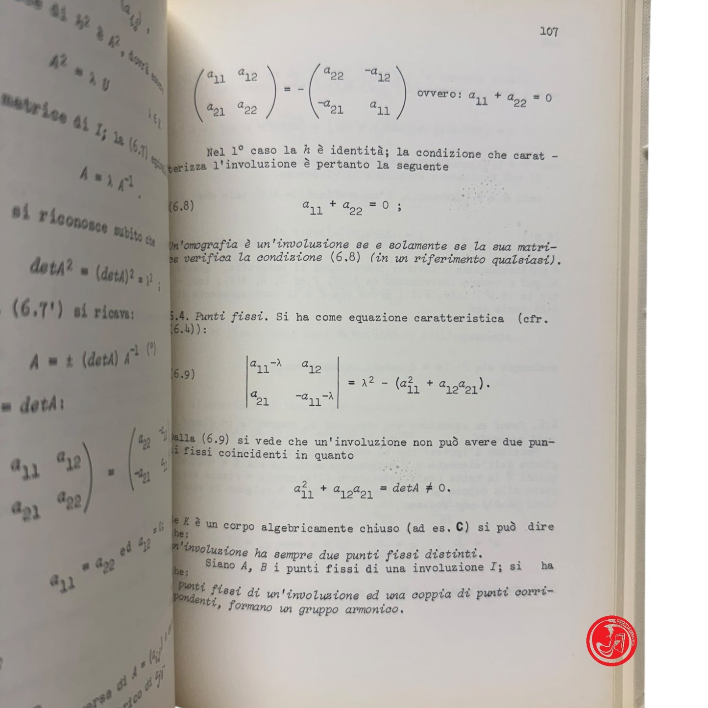 Matematica - F. Fava - Appunti di algebra lineare e geometria , 1973