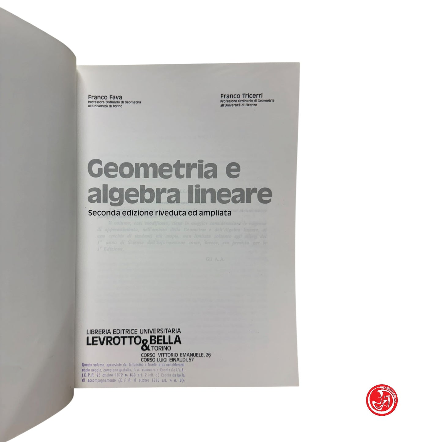 Matematica - F. Fava - Geometria e algebra lineare - Seconda edizione riveduta e