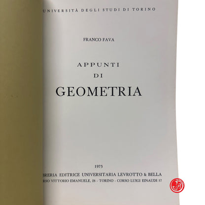 Matematica - F. Fava - Appunti di geometria - 1975