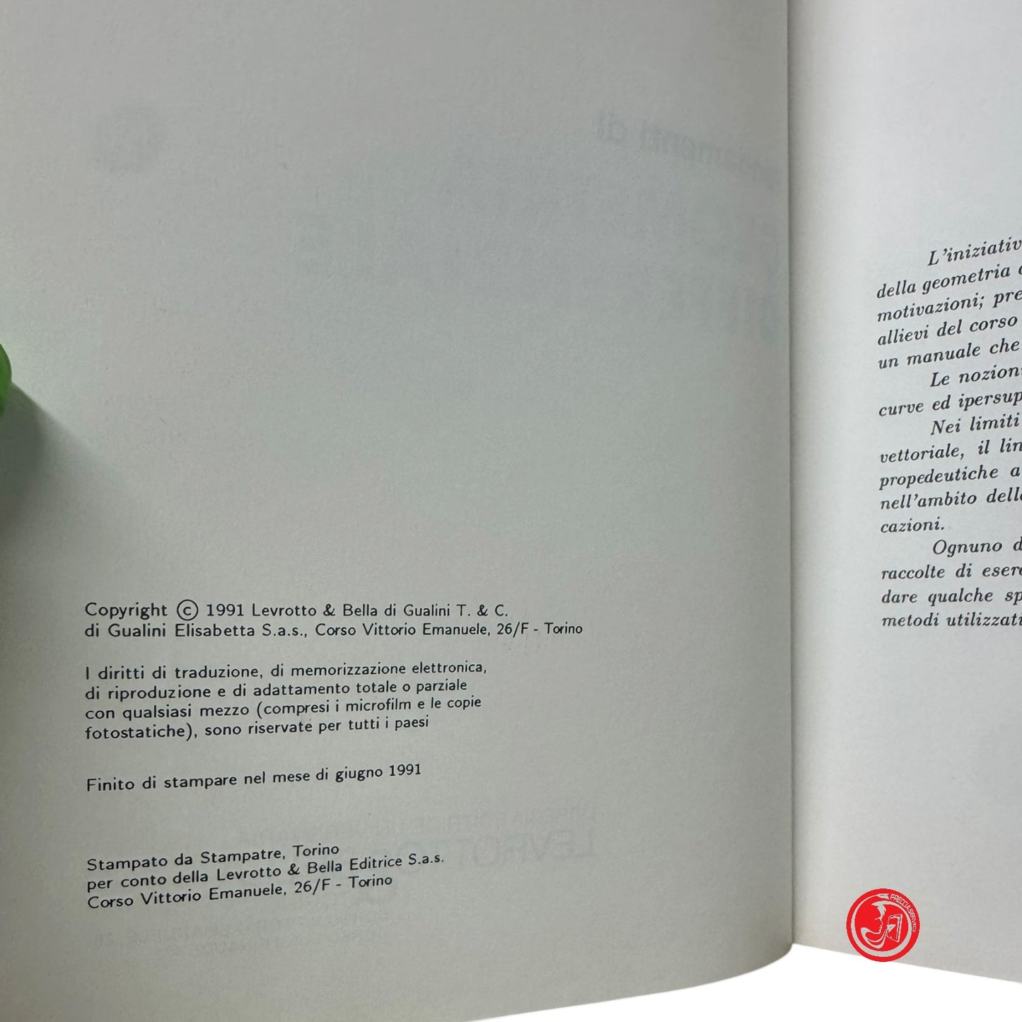 Matematica - F. Fava - Fondamenti di Geometria differenziale