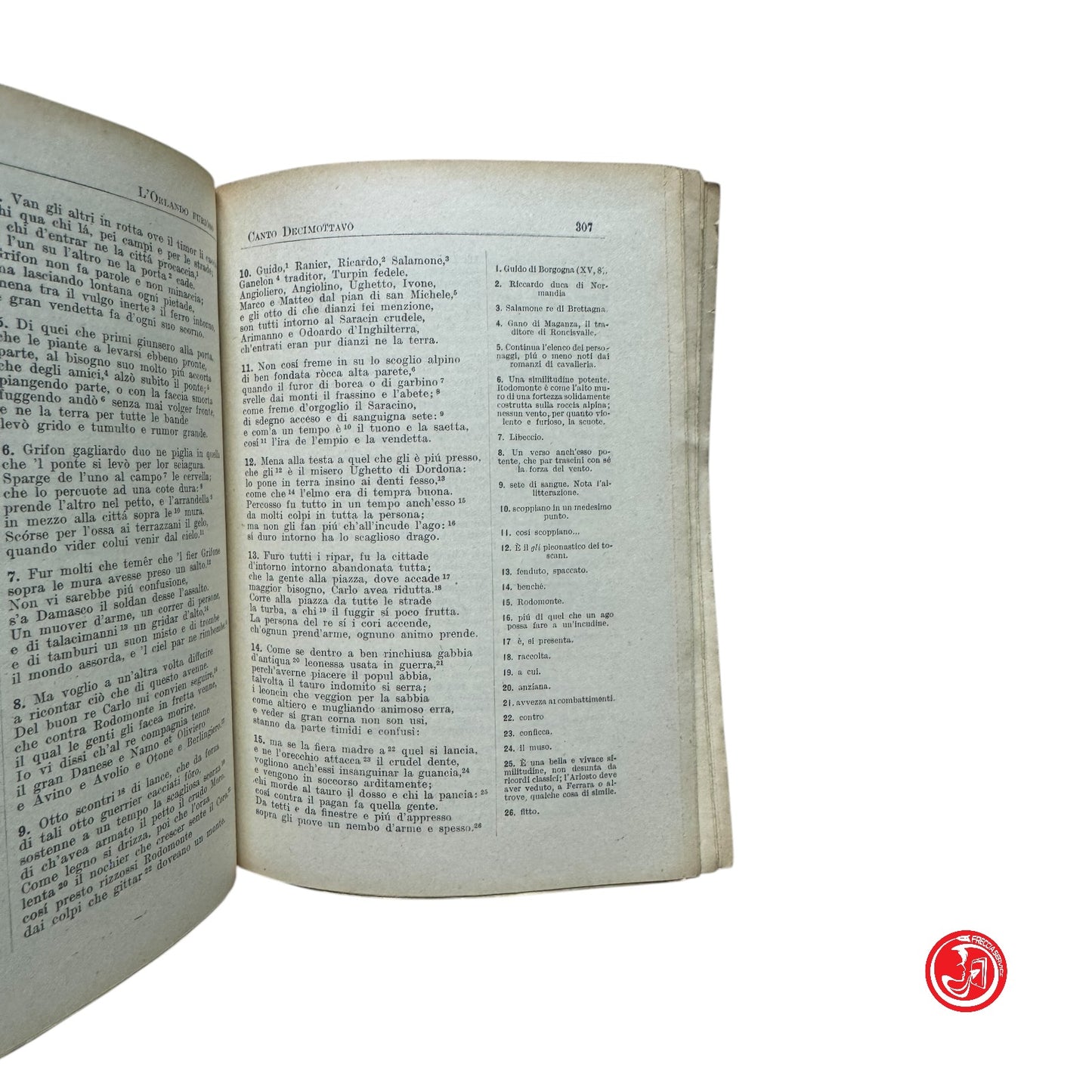 Letteratura classica - Ludovico Ariosto - Orlando Furioso - Milano, 1947