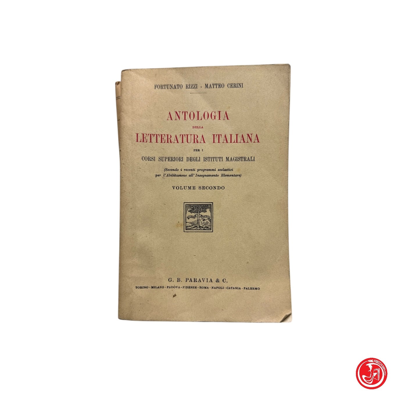 Libro di testo - Antologia della letteratura italiana - Volume secondo