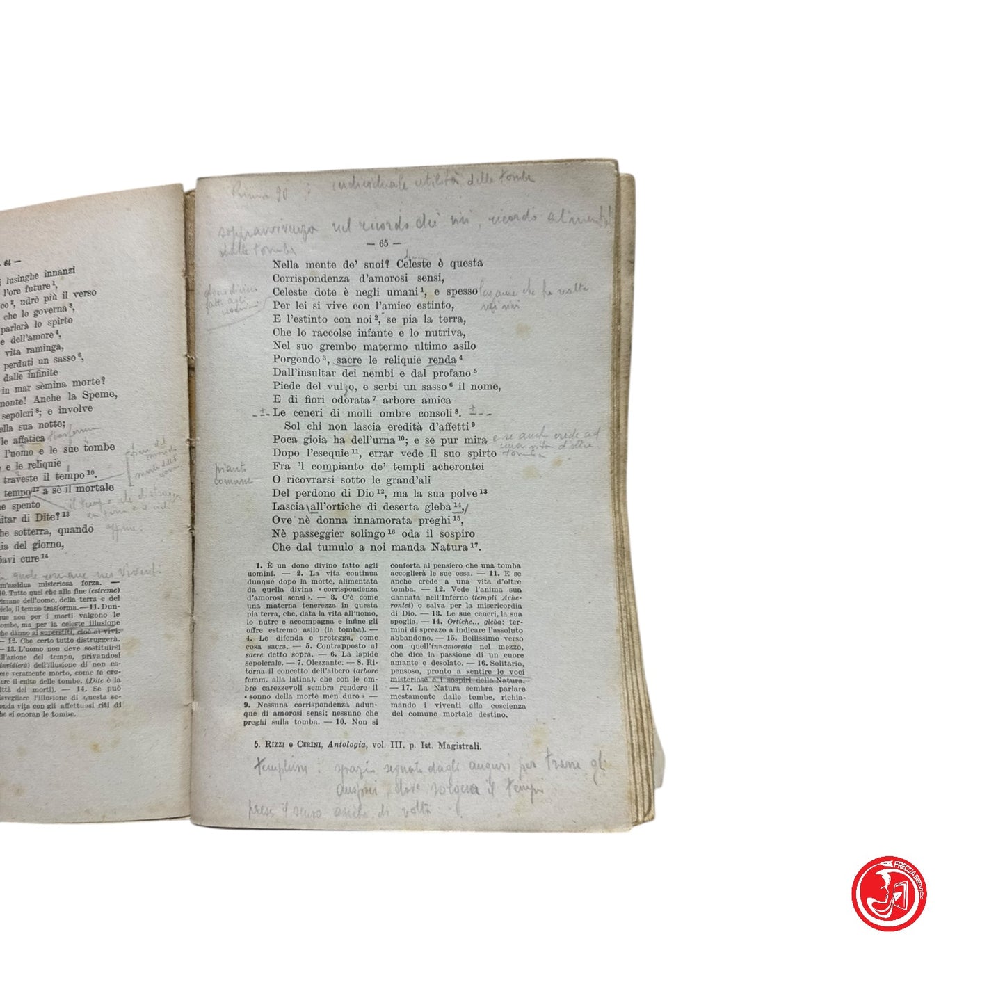Libro di testo - Antologia della letteratura italiana - Volume terzo