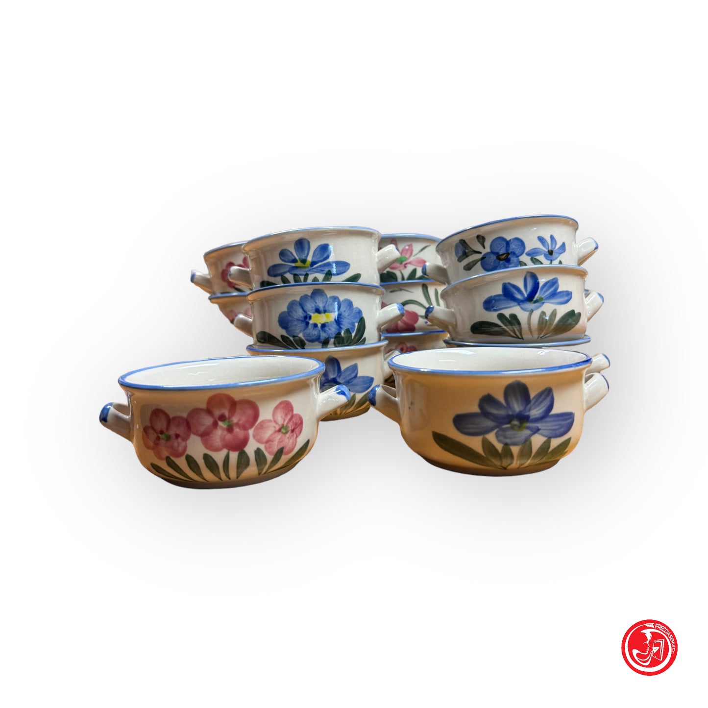 Set da 14 tazze in ceramica Made in China - eleganti e raffinate