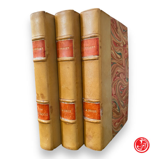 Le couronne, La Croix, La femme - three volumes by S. Undset, 1952 